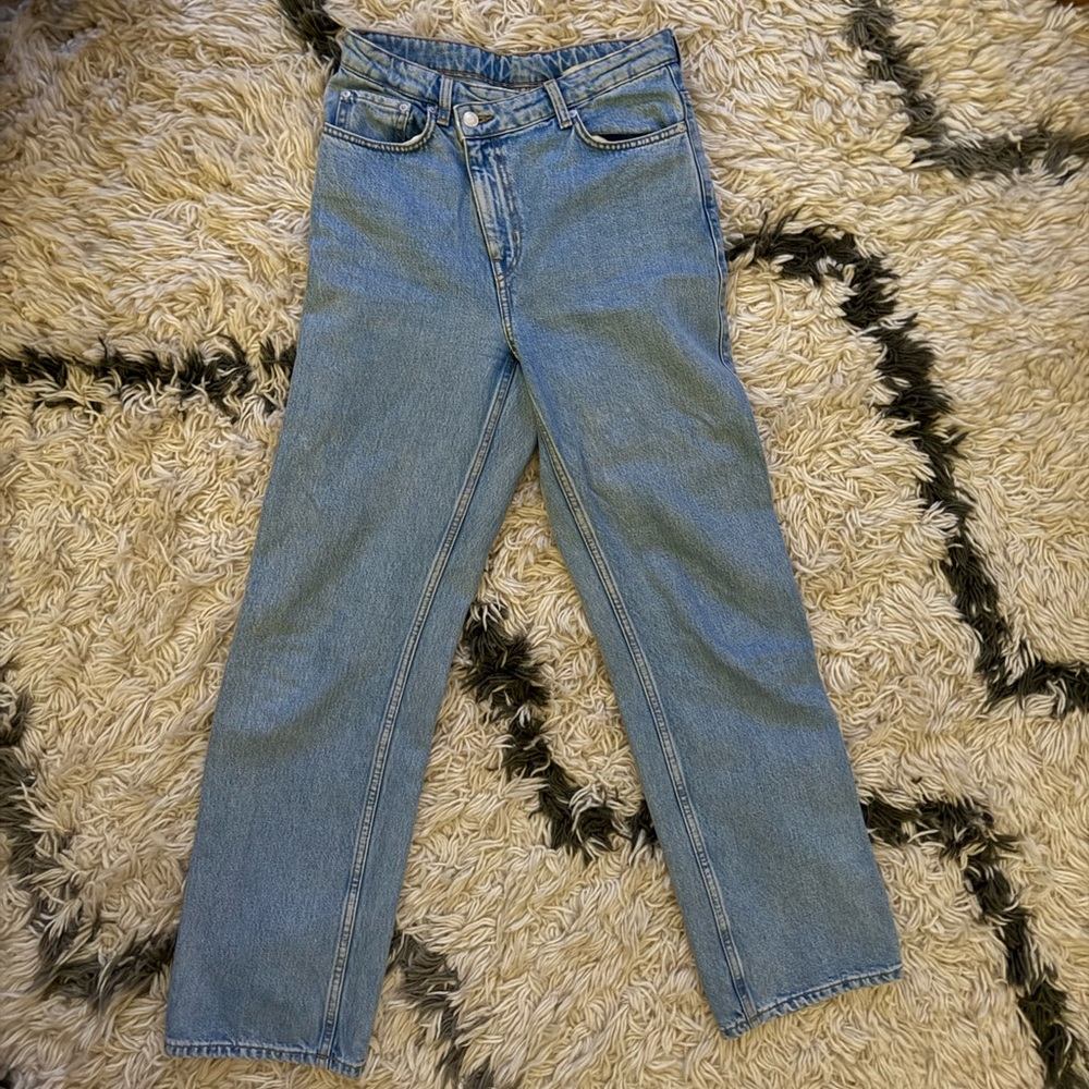 Weekday Light Blue Straight Leg Jeans